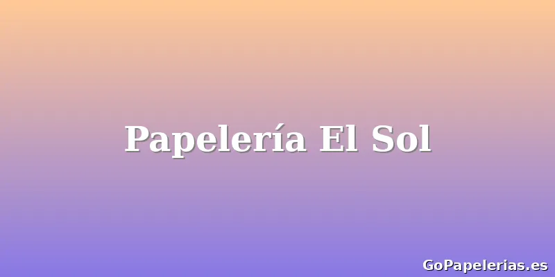 Papelería El Sol