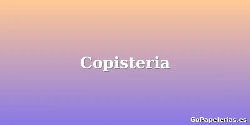 Copisteria