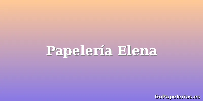 Papelería Elena