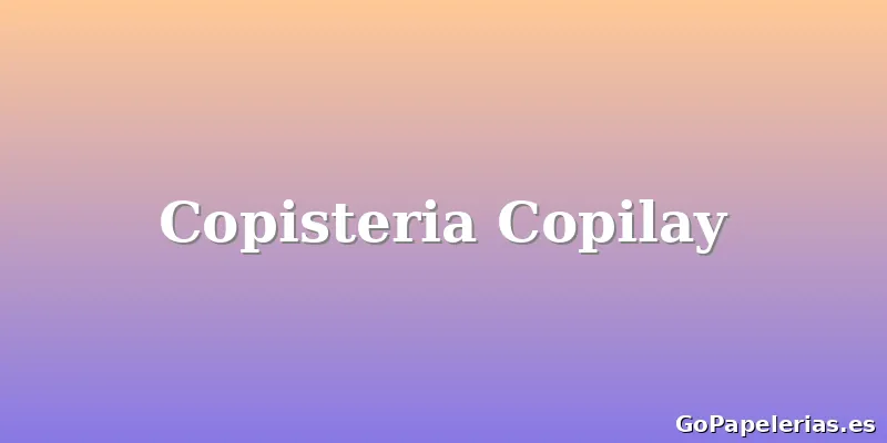 Copisteria Copilay