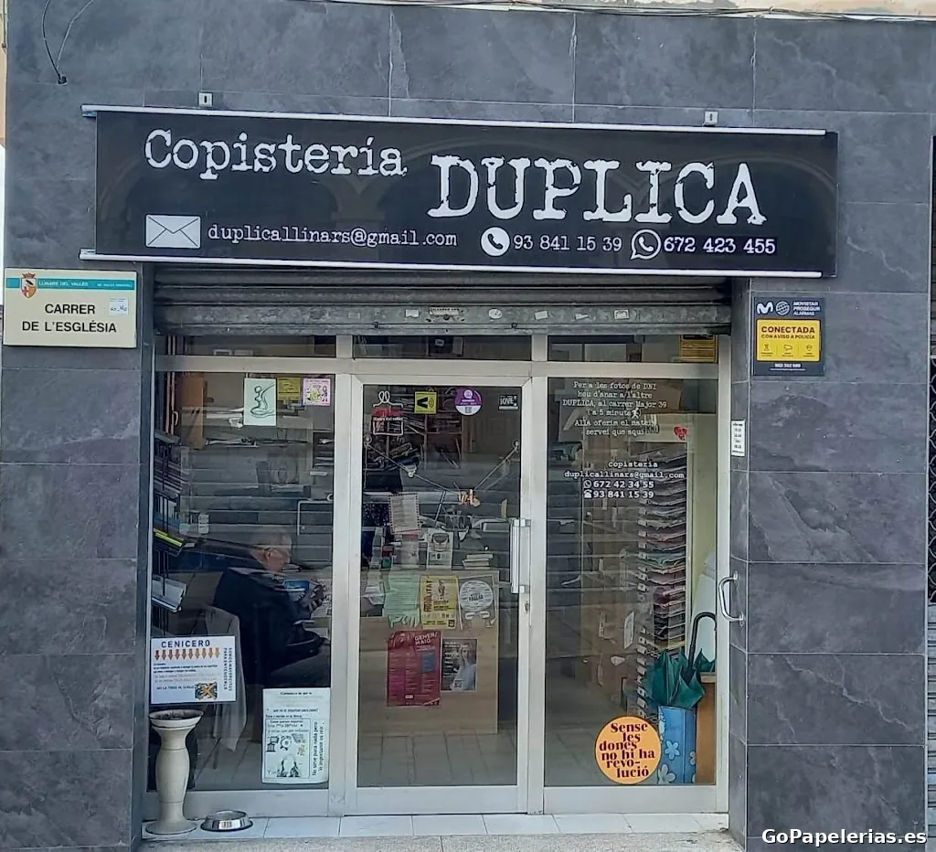 Copisteria DUPLICA. DUES COPISTERIES A LLINARS. C/ ESGLÉSIA 2 I CARRER MAJOR 39