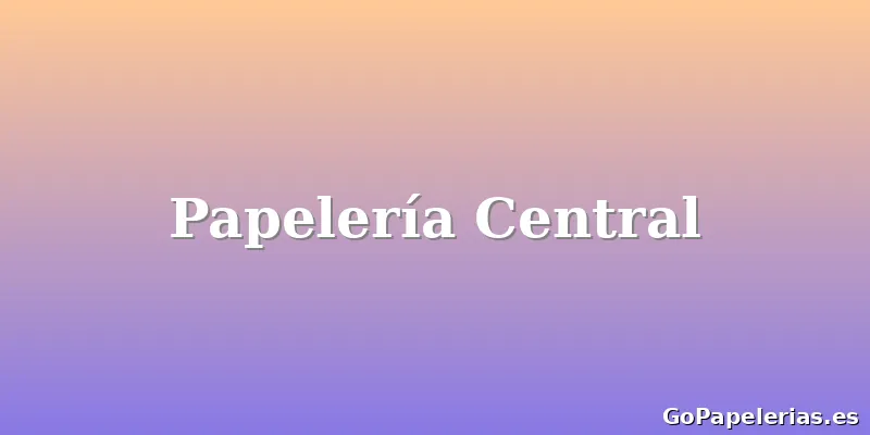Papelería Central