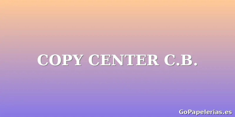 COPY CENTER C.B.