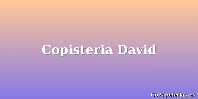 Copisteria David