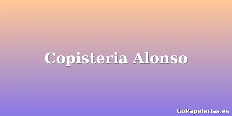 Copisteria Alonso