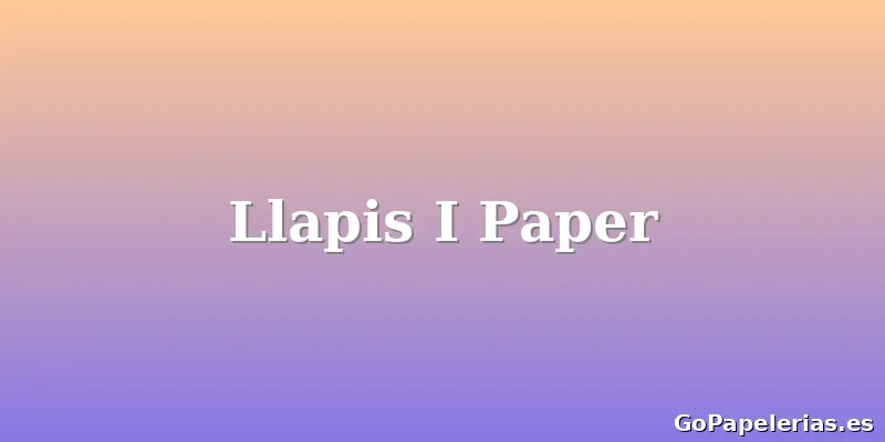 Llapis I Paper