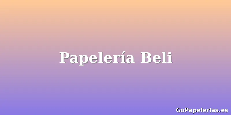 Papelería Beli