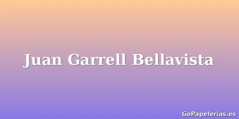 Juan Garrell Bellavista