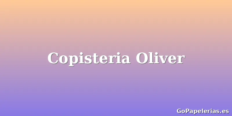 Copisteria Oliver